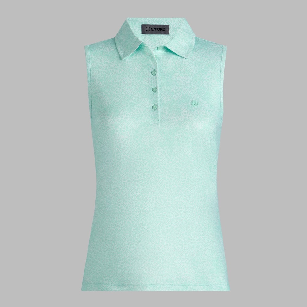 G/FORE HYDRANGEA TECH JERSEY SLEEVELESS POLO -Medium